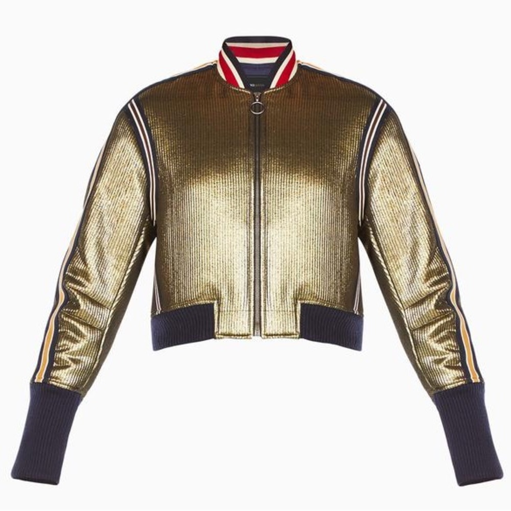 BCBGMAXAZRIA - Metallic Bomber Jacket